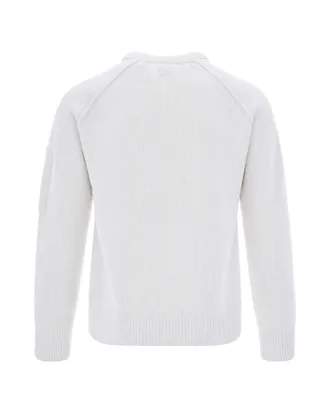 C.P. Company Chenille Cotton Sweater - White