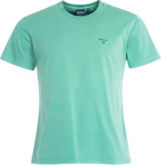 Barbour Garment Dyed T-Shirt - Heren - T-shirts - Groen - L - Katoen - Tops