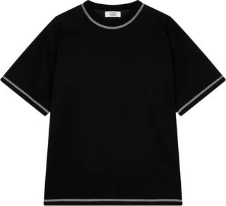 STUDIO TOMBOY contrast-stitched graphic T-shirt - Black