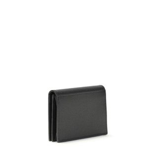Saint Laurent Grain de Poudre Calf Leather Card Case - Black