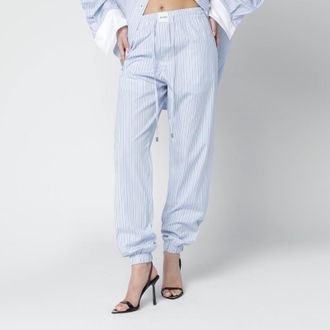 The Attico Light blue/white striped trousers