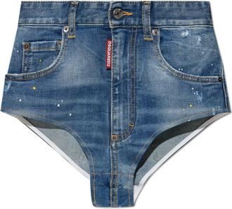 Dsquared2 Korte Broeken, Dames, Blauw, S, Denim, X Bettter Ultra-Short Shorts