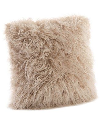 Saro Lifestyle Fluffy Mongolian Pillow