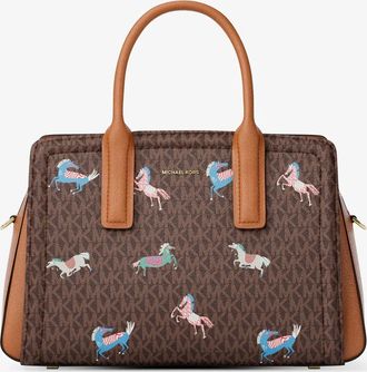 Michael Kors Laila Medium Signature Logo Satchel
