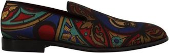Dolce & Gabbana Printed Loafer - Heren - Loafers - Veelkleurig - 39 EU - Katoen - Schoenen