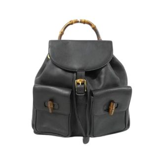 Gucci Pre-owned Backpacks, female, Black, Size: ONE SIZE Pre-owned Leather Backpack 0032058