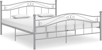 vidaXL Estructura De Cama De Metal Gris 200x200 Cm Vidaxl