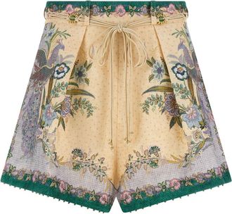 Zimmermann Indra Tuck Short - Dames - Bermuda - Veelkleurig - S - Katoen - Korte Broeken