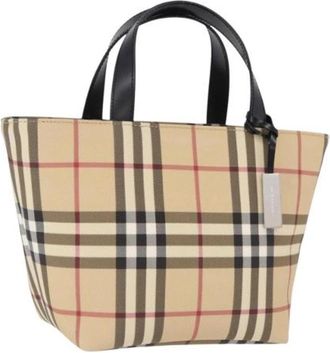 Burberry Pre-owned Hand Bag met Bedel - Dames - Vintage Handtas - Beige - ONE Size - Leer - Vintage