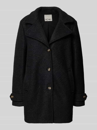 Ichi Relaxed Fit Mantel aus Woll-Mix Modell Tipa in Black, Gr&ouml;&szlig;e 34