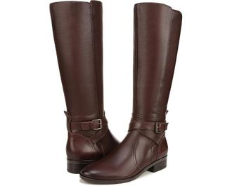Naturalizer Rena Riding Boot Womens 7.5 Chocolate Leather Knee High Boots FZP264