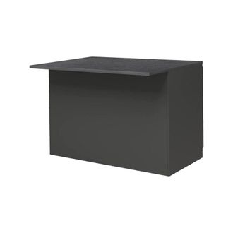 Dmora Isla de cocina imitaci&oacute;n madera antracita, pizarra 125x90h90 cm