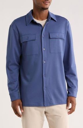 90 Degree by Reflex Reamy Textured Shacket in Olympian Blue at Nordstrom Rack, Size Xx-Large