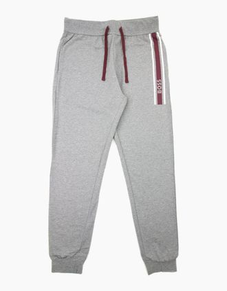 HUGO BOSS Mens Hugo Boss Authentic Side Stripe Logo Pants Grey 033 - Size: 2XL