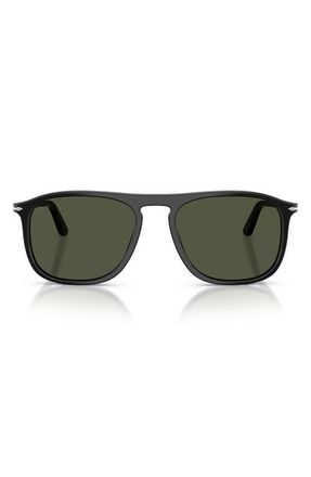 Persol 54mm Square Sunglasses in Black /Green at Nordstrom