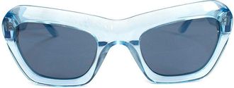 Sun Buddies Blue Naomi Chunky Cat Eye Sunglasses