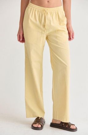 Crescent Textured Striped Drawstring Pants in Yellow at Nordstrom, Size X-Small