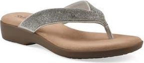 White Mountain Becharm Sandal in Ecru Fabric at Nordstrom Rack, Size 7.5