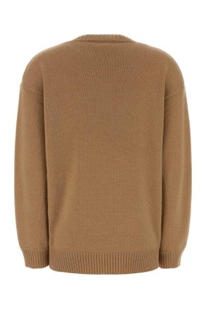 Max Mara Womens Camel Wool Blend Fido Sweater Cammello Exterior: Cashmere Maglieria