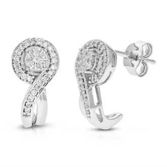 Vir Jewels 1/4 cttw Lab Grown Diamond Dangle Earrings in Sterling Silver With Push Backs For Women