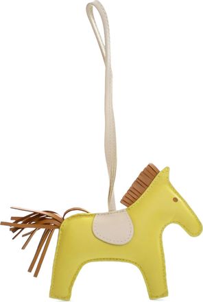 Herm&egrave;s Pre-owned Womens Milo Lambskin Grigri Rodeo Bag Charm Mm - Yellow Leather - One Size