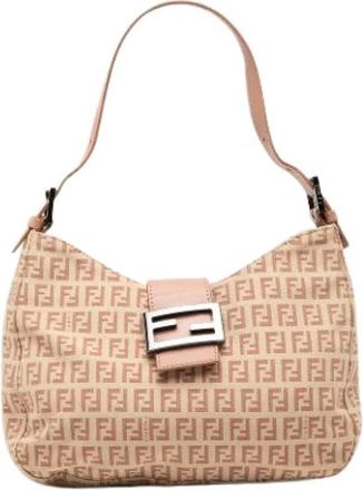 Fendi Pre-owned Shoulder Bags, female, Beige, Size: ONE SIZE Pre-owned Vintage Shoulder Bag