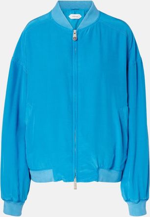 Versace Giacca blouson in popeline di seta