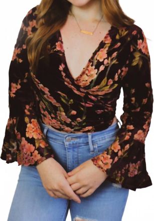 She + Sky Amelia Wrap Top In Black