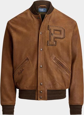 Polo Ralph Lauren Leather Letterman Jacket