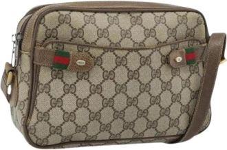 Gucci Pre-owned Vintage Shoulder Bag - Dames - Vintage Schoudertas - Beige - ONE Size - Leer - Vintage