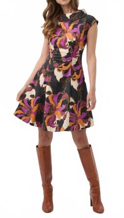 Trina Turk Sabar 2 Dress In Multi Purple Black Floral