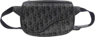 Dior Pre-owned 1Adpo 223Clp Crossbody Tas - Heren - Vintage Heuptassen - Zwart - ONE Size - Leer - Vintage