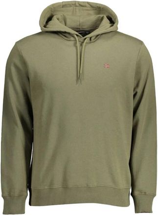 Napapijri Groene Katoenen Heren Trui - Heren - Hoodies - Groen - XL - Katoen - Hoodies & sweatvesten