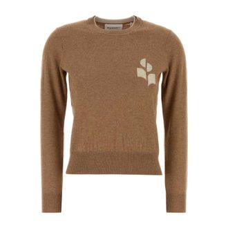 Isabel Marant Round-neck Knitwear, female, Brown, Size: 2XS Lanta Sweater