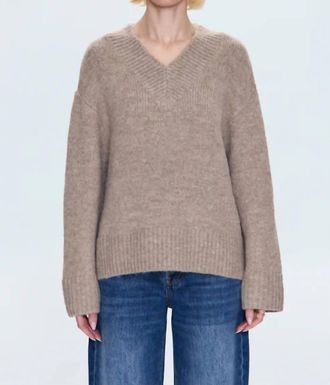 Pistola Denim Talia V-Neck Sweater In Taupe