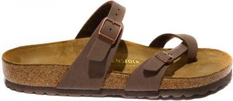 Birkenstock Comfort Slide Sandalen - unisex - Sandalen - Bruin - 36 EU - Leer - Schoenen