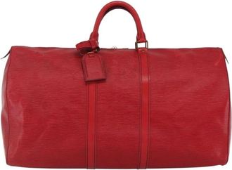 Louis Vuitton Pre-owned Weekend Bags, female, Red, Size: ONE SIZE Pre-owned Keepall Travel Bag