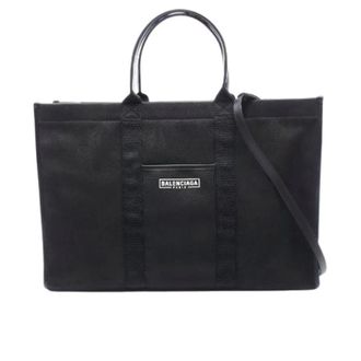 Balenciaga Vintage, unisex, Zwart, ONE Size, Leer, Pre-owned Canvas Leather 2Way Tote Bag
