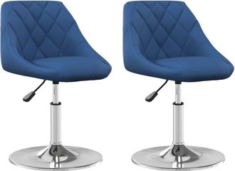 vidaXL Vidaxl - Sillas de comedor giratorias 2 uds terciopelo azul