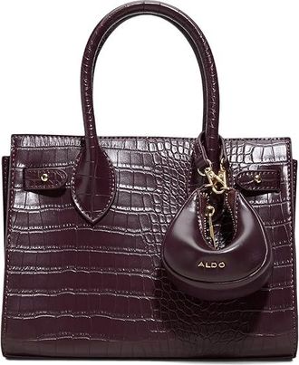 Aldo Auraliee Satchel Womens Handbags Dark Red, Polyester