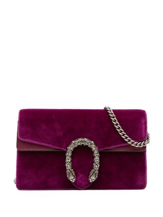 Gucci 2016-2025 Mini Velvet Dionysus crossbody bag - women - Velvet/Leather - One Size - Purple