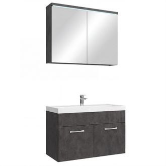 Badplaats Badplaats Mueble De Ba&ntilde;o Paso 02 80 X 40 Cm - Gris Oscuro - Mueb