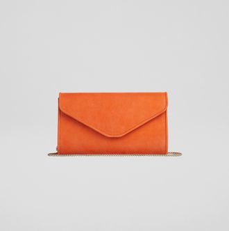 L.k. Bennett Womens Dominica Clutch, Orange Suede - One Size