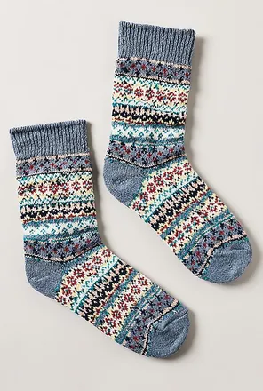 American Trench Cotton Fair Isle Socks