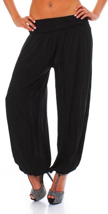 Malito more than fashion Malito Bloomers Aladin Harem Pants Boyfriend Pants Baggy Yoga 1482 Women One Size (Black)