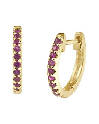 Sabrina Designs 14K 0.16 Ct. Tw. Ruby Huggie Earrings