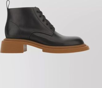 Loewe ankle boots with round toe and block heel