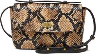 Clare Vivier Kathryn Snakeskin Embossed Leather Crossbody Bag in Tan at Nordstrom