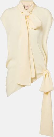 Plan C Blusa asimmetrica con fiocco