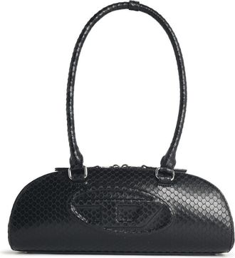 Diesel 1 Dr Dome Bowling zwarte leren tas